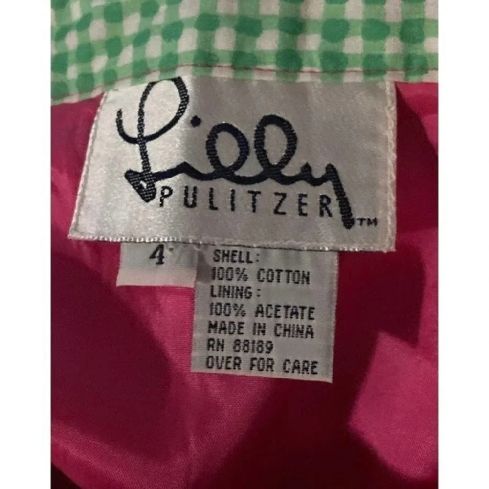 VTG Lilly Pulitzer Skirt Womens‎ Pink Bees Lined Short Size 4 White Label Barbie